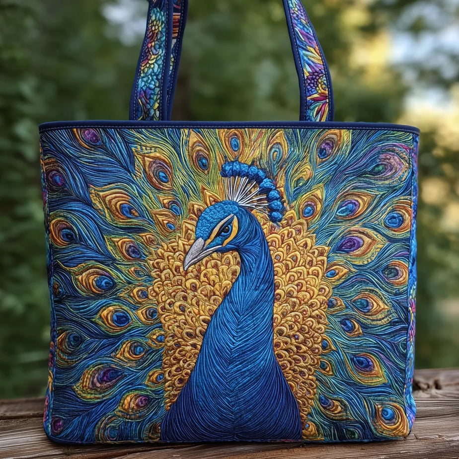 Bolso Artesanal con Pavo Real
