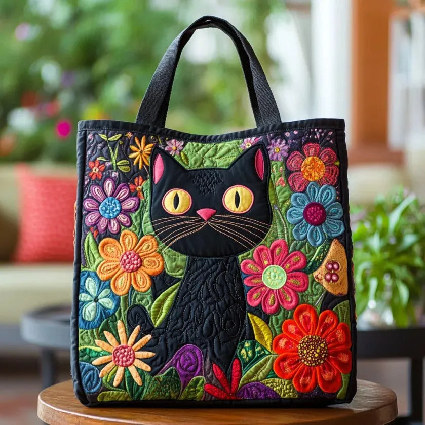 Bolsa de Hombro Acolchada Gato Negro